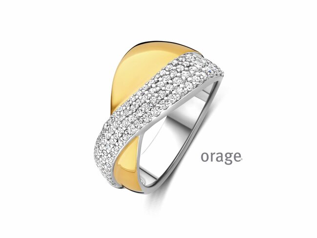 Orage | Bague | Argent | Plaqué Or | Oxyde de Zirconium | BB073