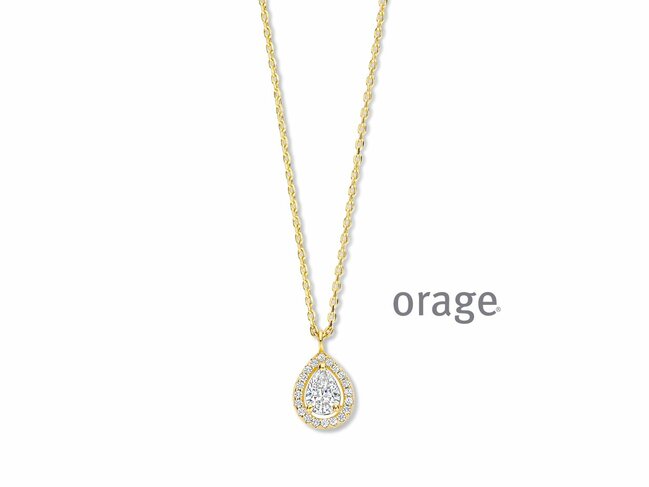 Orage | Collier | Plaqué Or | Oxyde de Zirconium | BB086
