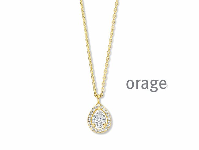 Orage | Collier | Plaqué Or | Oxyde de Zirconium | BB086