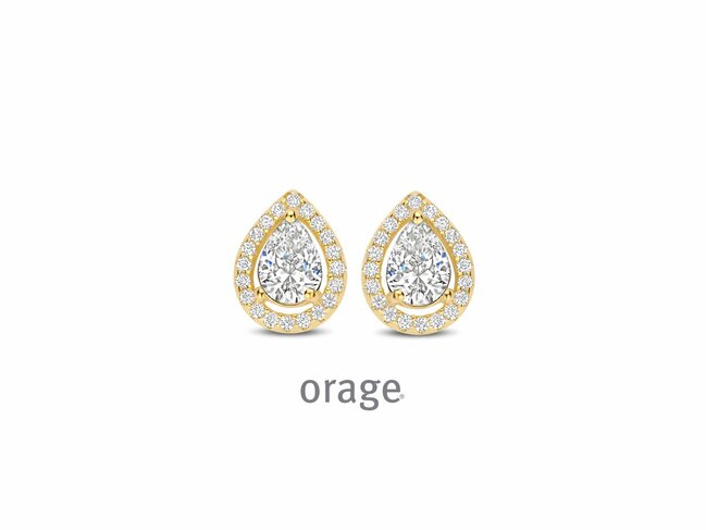 Orage | Boucles d'Oreilles | Plaqué Or | Oxyde de Zirconium | BB087