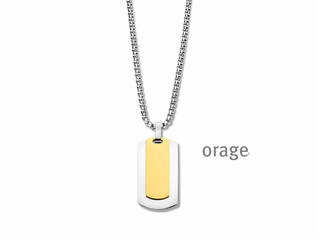 Orage | Collier | Homme | Acier | Bicolore | BB095