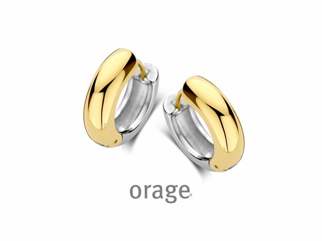 Orage | Boucles d'Oreilles | Créoles | Acier Inoxydable | Bicolore | 19mm | BB123 Orage | Boucles d'Oreilles | Créoles | Acier Inoxydable | Bicolore | 19mm | BB123