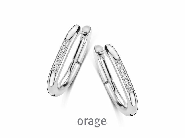 Orage | Boucles d'Oreilles | Créoles | Acier Inoxydable |Oxyde de Zirconium | BB131 Orage | Boucles d'Oreilles | Créoles | Acier Inoxydable |Oxyde de Zirconium | BB131