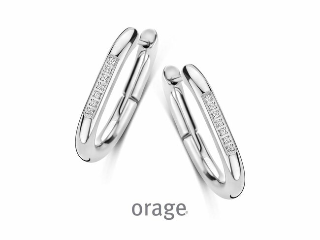 Orage | Boucles d'Oreilles | Créoles | Acier Inoxydable |Oxyde de Zirconium | BB131 Orage | Boucles d'Oreilles | Créoles | Acier Inoxydable |Oxyde de Zirconium | BB131