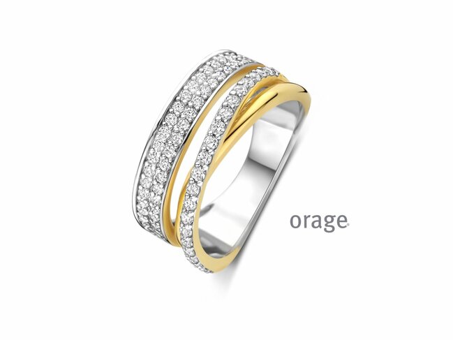 Orage | Bague | Argent | Plaqué Or | Oxyde de Zirconium | BB146