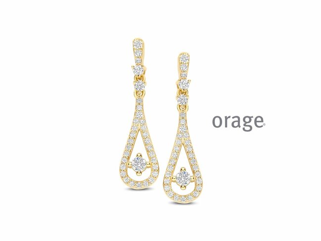 Orage | Boucles d'Oreilles | Plaqué Or | Oxyde de Zirconium | BB165 Orage | Boucles d'Oreilles | Plaqué Or | Oxyde de Zirconium | BB165