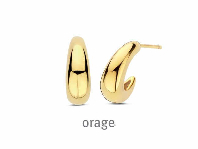 Orage | Boucles d'Oreilles | Créoles | Plaqué Or | BB182 Orage | Boucles d'Oreilles | Créoles | Plaqué Or | BB182