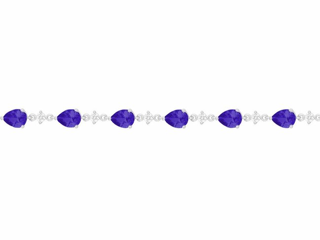 Griffe Rouge | Bracelet | Argent | Oxyde de Zirconium | Bleu | 80300016 Griffe Rouge | Bracelet | Argent | Oxyde de Zirconium | Bleu | 80300016