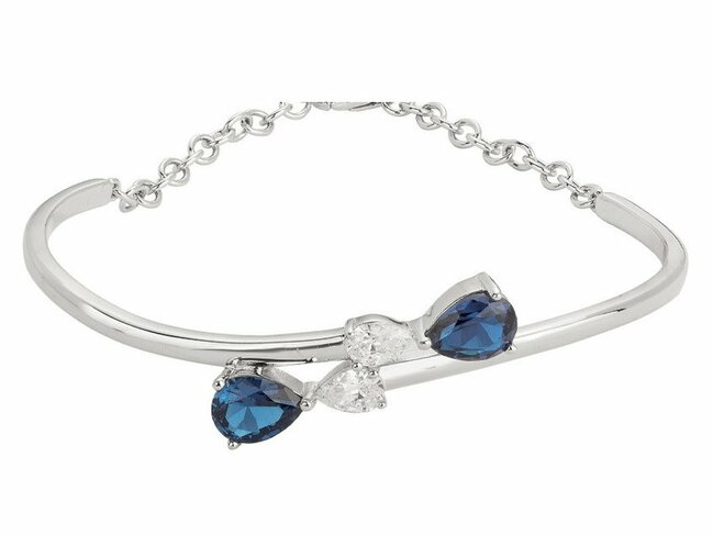 Griffe Rouge | Bracelet | Esclave | Argent | Oxyde de Zirconium | Bleu | 80300019 Griffe Rouge | Bracelet | Esclave | Argent | Oxyde de Zirconium | Bleu | 80300019