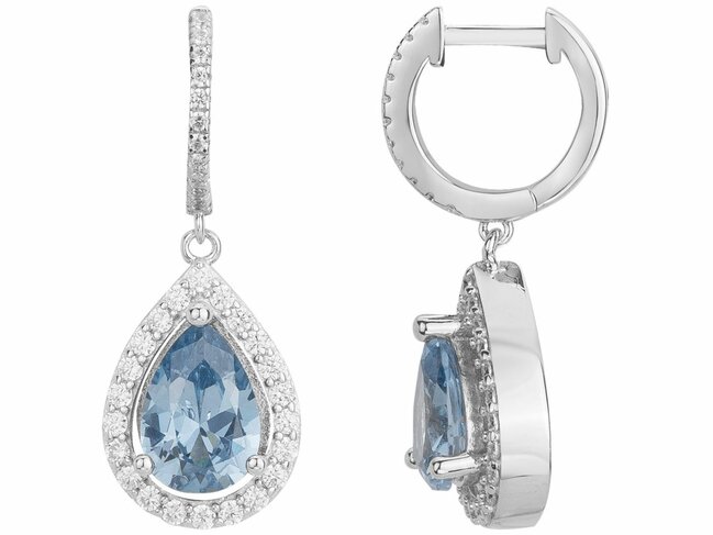 Griffe Rouge | Boucles d'Oreilles | Argent | Oxyde de Zirconium | Bleu Topaze | 80400016 Griffe Rouge | Boucles d'Oreilles | Argent | Oxyde de Zirconium | Bleu Topaze | 80400016