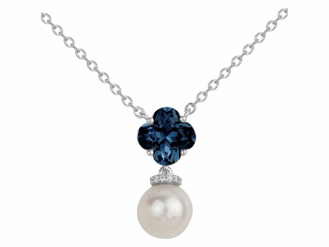 Griffe Rouge | Collier | Argent | Oxyde de Zirconium | Bleu | Perle d'Eau Douce | 80700034 Griffe Rouge | Collier | Argent | Oxyde de Zirconium | Bleu | Perle d'Eau Douce | 80700034
