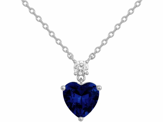 Griffe Rouge | Collier | Argent | Oxyde de Zirconium | Bleu | 80700039 Griffe Rouge | Collier | Argent | Oxyde de Zirconium | Bleu | 80700039