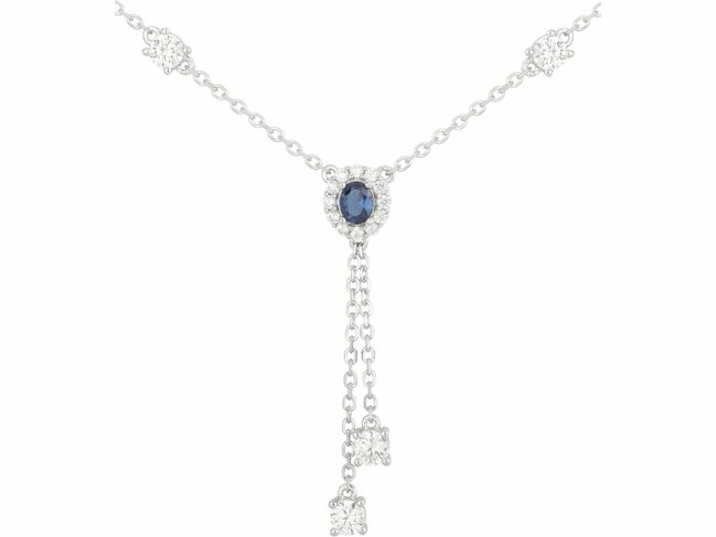 Griffe Rouge | Collier | Argent | Oxyde de Zirconium | Bleu | 80700041 Griffe Rouge | Collier | Argent | Oxyde de Zirconium | Bleu | 80700041