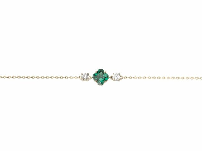 Griffe Rouge | Bracelet | Plaqué Or | Oxyde de Zirconium | Vert | 86300007 Griffe Rouge | Bracelet | Plaqué Or | Oxyde de Zirconium | Vert | 86300007