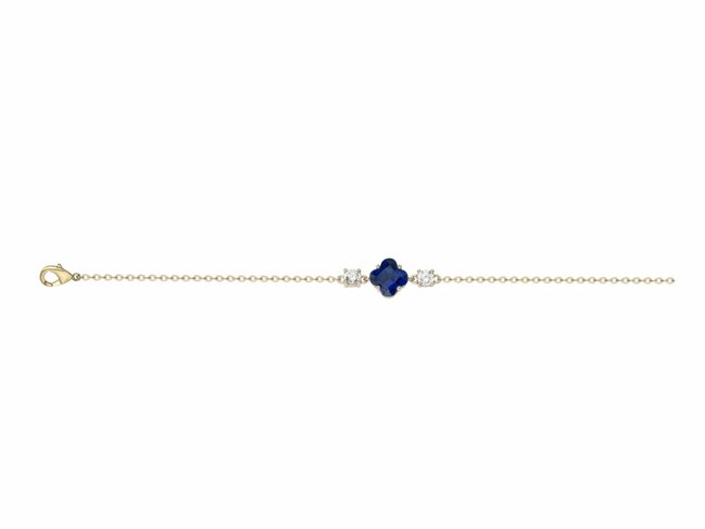 Griffe Rouge | Bracelet | Plaqué Or | Oxyde de Zirconium | Bleu | 86300011 Griffe Rouge | Bracelet | Plaqué Or | Oxyde de Zirconium | Bleu | 86300011