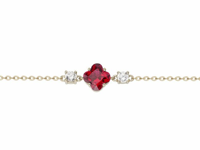 Griffe Rouge | Bracelet | Plaqué Or | Oxyde de Zirconium | Rouge | 86300012 Griffe Rouge | Bracelet | Plaqué Or | Oxyde de Zirconium | Rouge | 86300012