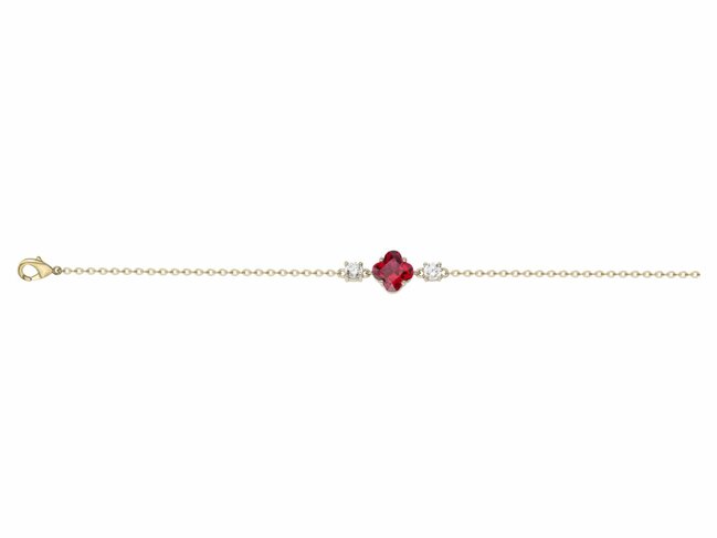 Griffe Rouge | Bracelet | Plaqué Or | Oxyde de Zirconium | Rouge | 86300012 Griffe Rouge | Bracelet | Plaqué Or | Oxyde de Zirconium | Rouge | 86300012