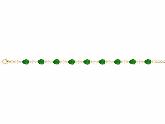 Griffe Rouge | Bracelet | Plaqué Or | Oxyde de Zirconium | Vert | 8630014 Griffe Rouge | Bracelet | Plaqué Or | Oxyde de Zirconium | Vert | 8630014