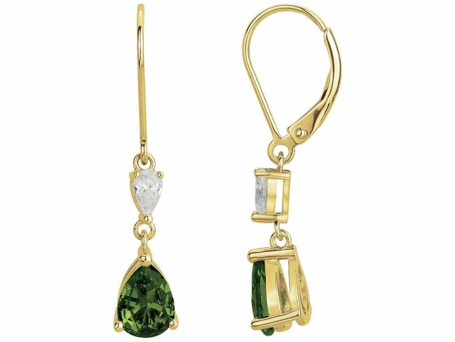Griffe Rouge | Boucles d'Oreilles | Plaqué Or | Oxyde de Zirconium | Vert | 86400014 Griffe Rouge | Boucles d'Oreilles | Plaqué Or | Oxyde de Zirconium | Vert | 86400014