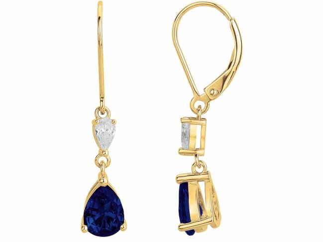 Griffe Rouge | Boucles d'Oreilles | Plaqué Or | Oxyde de Zirconium | Bleu | 86400029 Griffe Rouge | Boucles d'Oreilles | Plaqué Or | Oxyde de Zirconium | Bleu | 86400029