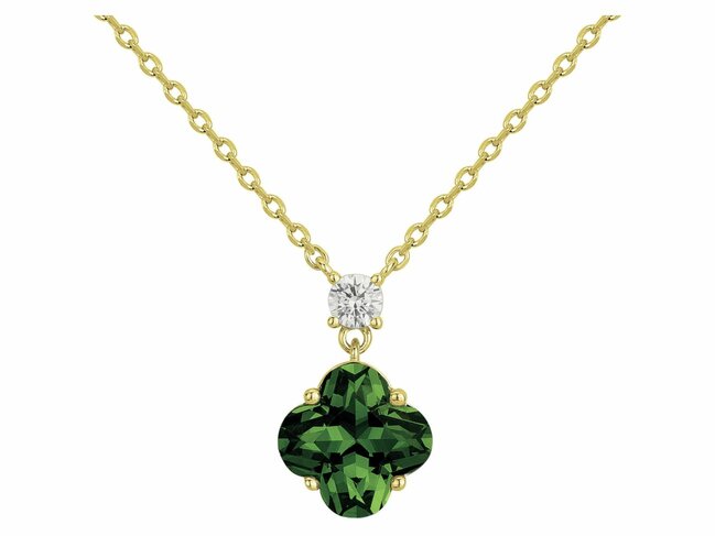 Griffe Rouge | Collier | Plaqué Or | Oxyde de Zirconium | Vert | 86700017 Griffe Rouge | Collier | Plaqué Or | Oxyde de Zirconium | Vert | 86700017