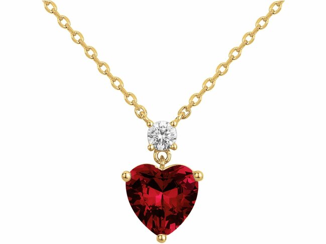 Griffe Rouge | Collier | Plaqué Or | Oxyde de Zirconium | Rouge | 86700029 Griffe Rouge | Collier | Plaqué Or | Oxyde de Zirconium | Rouge | 86700029