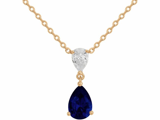 Griffe Rouge | Collier | Plaqué Or | Oxyde de Zirconium | Bleu | 86700036 Griffe Rouge | Collier | Plaqué Or | Oxyde de Zirconium | Bleu | 86700036