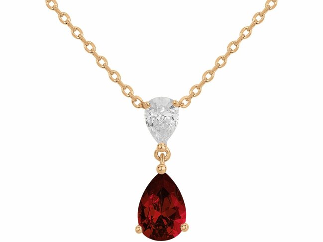 Griffe Rouge | Collier | Plaqué Or | Oxyde de Zirconium | Rouge | 86700037 Griffe Rouge | Collier | Plaqué Or | Oxyde de Zirconium | Rouge | 86700037