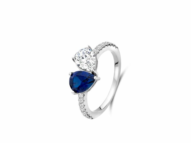 Naiomy Silver | Bague | Argent | Oxyde de Zirconium | Bleu | N5L55 Naiomy Silver | Bague | Argent | Oxyde de Zirconium | Bleu | N5L55