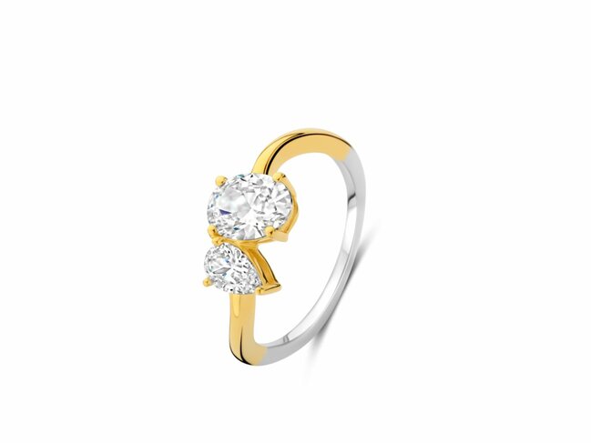Naiomy Silver | Bague | Argent | Plaqué Or | Oxyde de Zirconium | N5M51 Naiomy Silver | Bague | Argent | Plaqué Or | Oxyde de Zirconium | N5M51