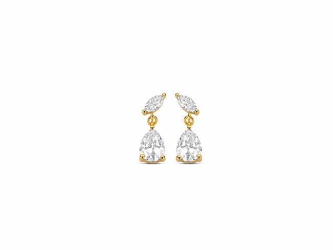Naiomy Silver | Boucles d'Oreilles | Plaqué Or | Oxyde de Zirconium | N5M54 Naiomy Silver | Boucles d'Oreilles | Plaqué Or | Oxyde de Zirconium | N5M54