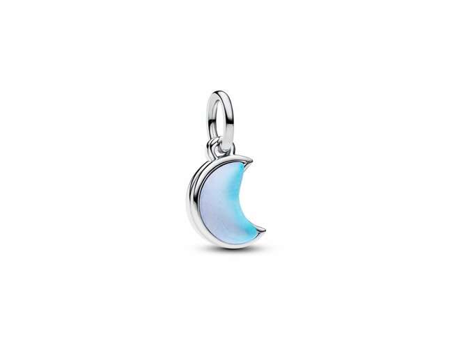 Pandora | Charm | Double Lune | Verre Irisé Pierre de Lune | 794272C01 Pandora | Charm | Double Lune | Verre Irisé Pierre de Lune | 794272C01