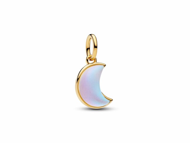 Pandora | Charm | Lune | Verre Irisé Pierre de Lune | 764275C01 Pandora | Charm | Lune | Verre Irisé Pierre de Lune | 764275C01