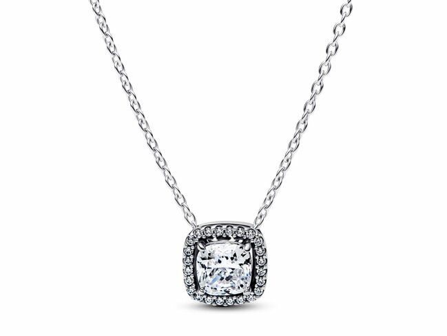 Pandora | Collier | Halo | Carré Scintillant | 393560C02