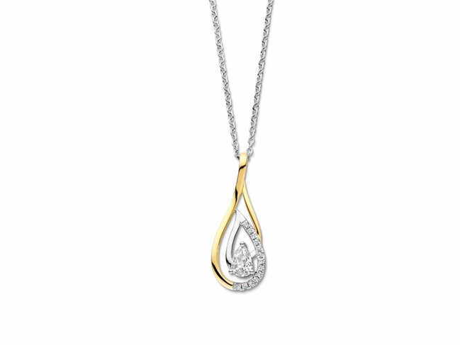 Naiomy Silver | Collier | Argent | Plaqué Or | Oxyde de Zirconium | N5P70
