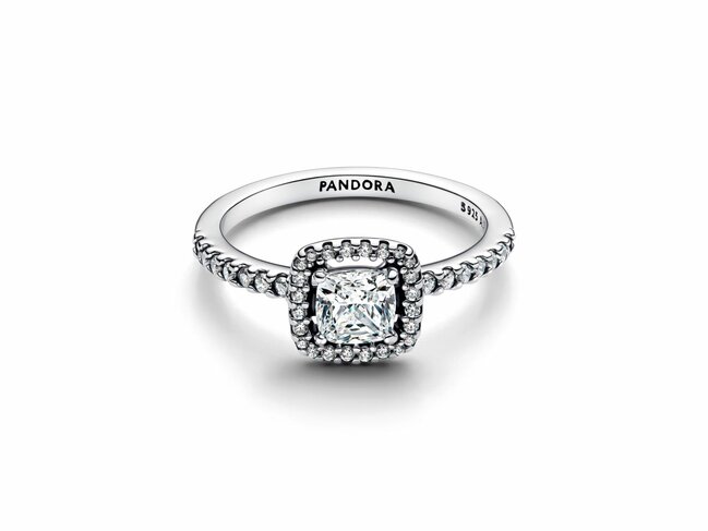 Pandora | Bague | Halo | Carré Scintillant | 193555C02 Pandora | Bague | Halo | Carré Scintillant | 193555C02