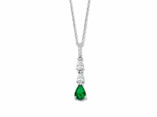 Naiomy Silver | Collier | Argent | Oxyde de Zirconium | Vert | N5L52 Naiomy Silver | Collier | Argent | Oxyde de Zirconium | Vert | N5L52