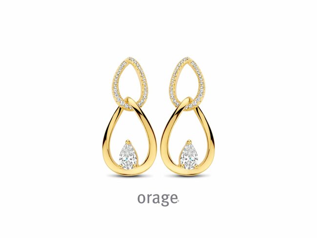 Orage | Boucles d'Oreilles | Plaqué Or | Oxyde de Zirconium | BB006 Orage | Boucles d'Oreilles | Plaqué Or | Oxyde de Zirconium | BB006