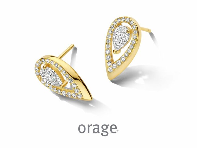 Orage | Boucles d'Oreilles | Plaqué Or | Oxyde de Zirconium | BB009 Orage | Boucles d'Oreilles | Plaqué Or | Oxyde de Zirconium | BB009