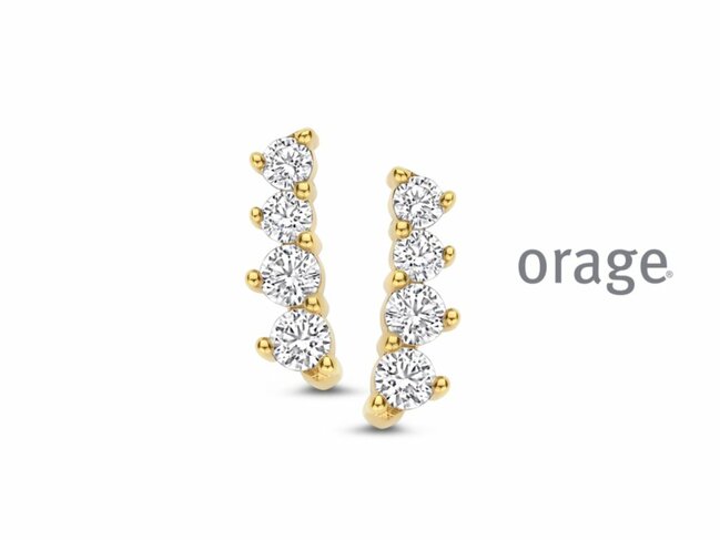 Orage | Boucles d'Oreilles | Plaqué Or | Oxyde de Zirconium | BB011 Orage | Boucles d'Oreilles | Plaqué Or | Oxyde de Zirconium | BB011