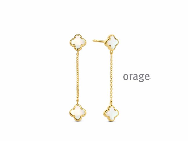 Orage | Boucles d'Oreilles | Plaqué Or | Nacre | BB151 Orage | Boucles d'Oreilles | Plaqué Or | Nacre | BB151