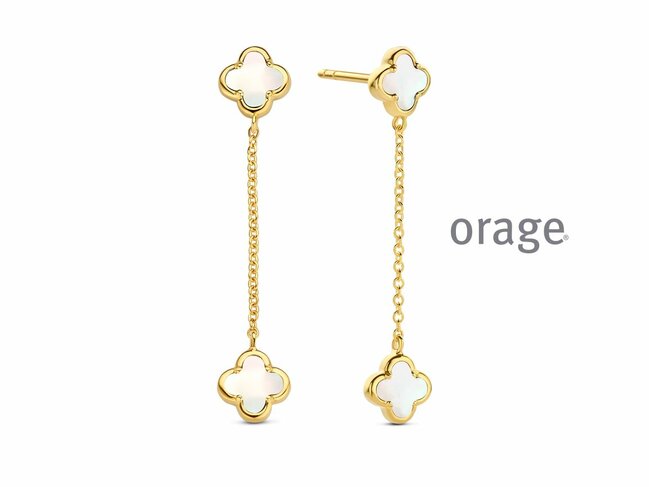 Orage | Boucles d'Oreilles | Plaqué Or | Nacre | BB151 Orage | Boucles d'Oreilles | Plaqué Or | Nacre | BB151