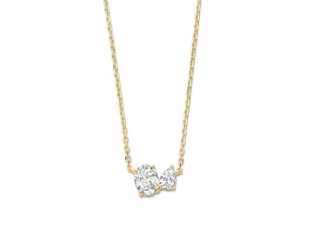Naiomy Silver | Collier | Plaqué Or | Oxyde de Zirconium | N5M52 Naiomy Silver | Collier | Plaqué Or | Oxyde de Zirconium | N5M52