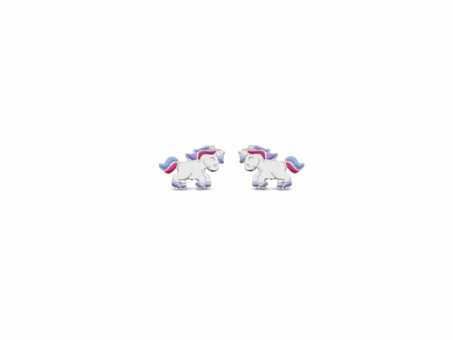 N.Princess | Boucles d'Oreilles | Argent | Licorne | Multicolore | PB088