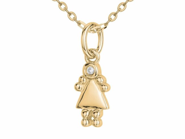 La Garçonne Diamant | Collier | Plaqué Or | Diamant 0.015ct | Petite Fille | 26700073 La Garçonne Diamant | Collier | Plaqué Or | Diamant 0.015ct | Petite Fille | 26700073