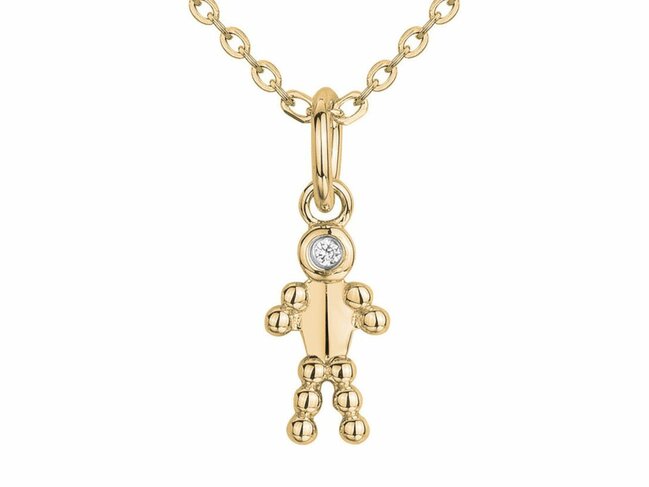La Garçonne Diamant | Collier | Plaqué Or | Diamant 0.015ct | Petit Garçon | 26700074 La Garçonne Diamant | Collier | Plaqué Or | Diamant 0.015ct | Petit Garçon | 26700074