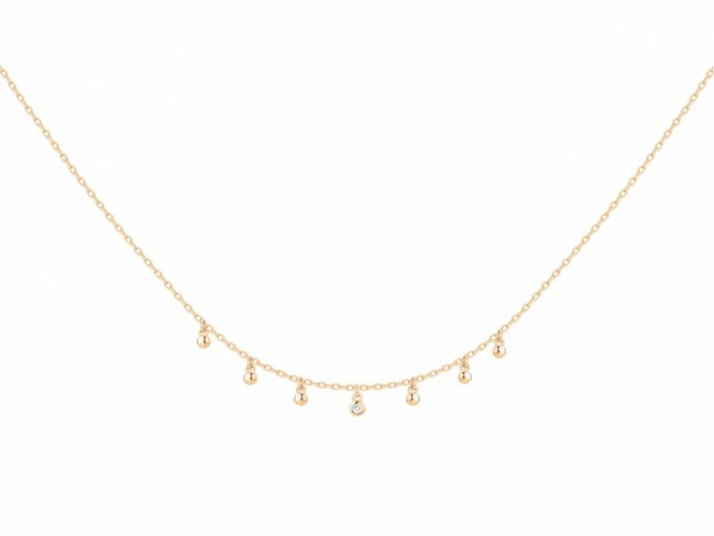 La Garçonne Diamant | Collier | Plaqué Or | Diamant 0.015ct | 26700011 La Garçonne Diamant | Collier | Plaqué Or | Diamant 0.015ct | 26700011