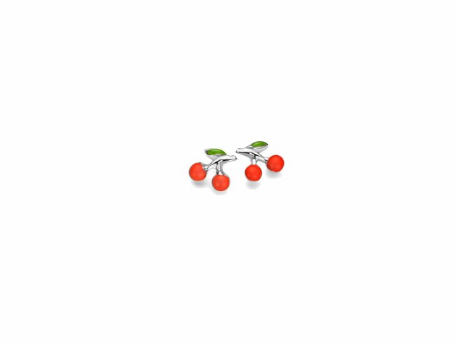 N.Princess | Boucles d'Oreilles | Argent | Cerise | PB002