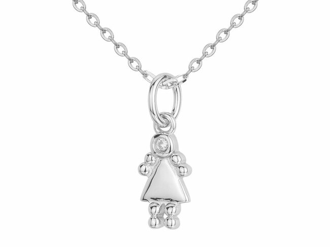 La Garçonne Diamant | Collier | Argent | Diamant 0.015ct | Petite Fille | 20700070 La Garçonne Diamant | Collier | Argent | Diamant 0.015ct | Petite Fille | 20700070