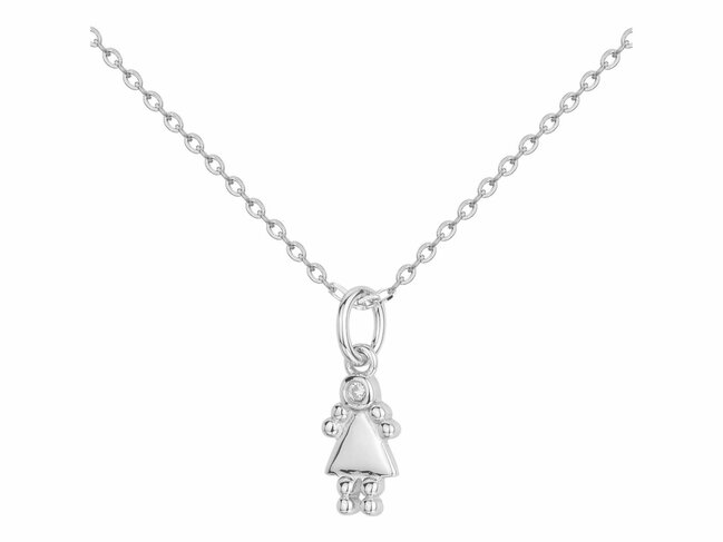 La Garçonne Diamant | Collier | Argent | Diamant 0.015ct | Petite Fille | 20700070 La Garçonne Diamant | Collier | Argent | Diamant 0.015ct | Petite Fille | 20700070
